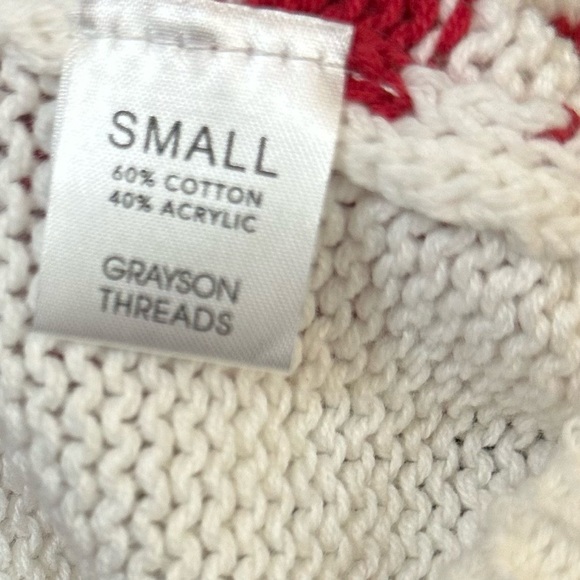 Grayson Threads American Flag 🇺🇸 Americana Knit Cotton Blend Sweater Sz S - Picture 8 of 9
